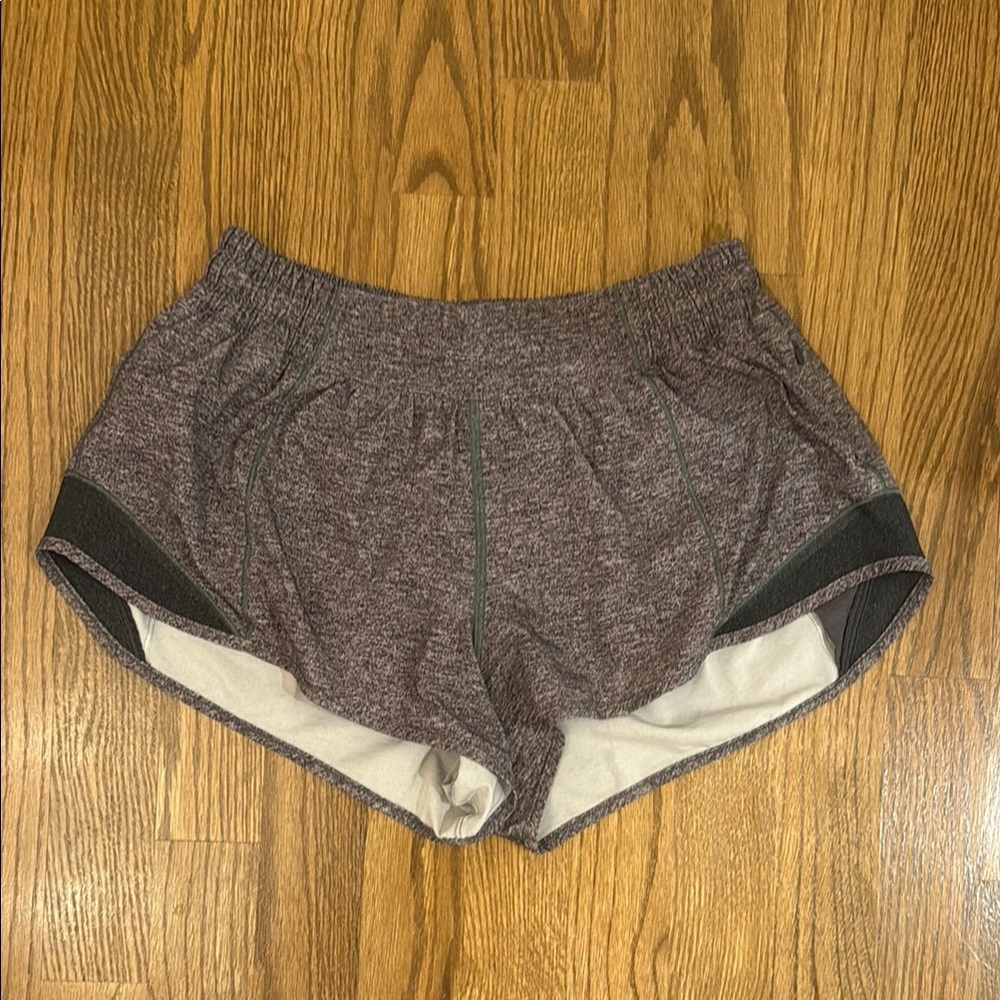 lululemon athletica Heathered Gray Hotty Hot Shorts 2.5 Inseam